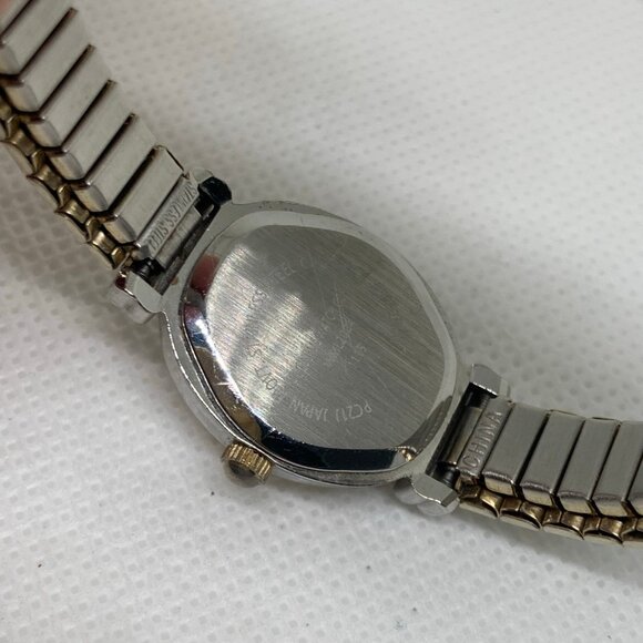 Women Accutime silver tone 19mm oval case silver tone quartz analog running - Picture 6 of 6